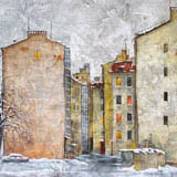 "Петроградский дворик ", х.м., 60*80см, 2006г. "Courtyard", oil on canvas, 60*80cm, 2006